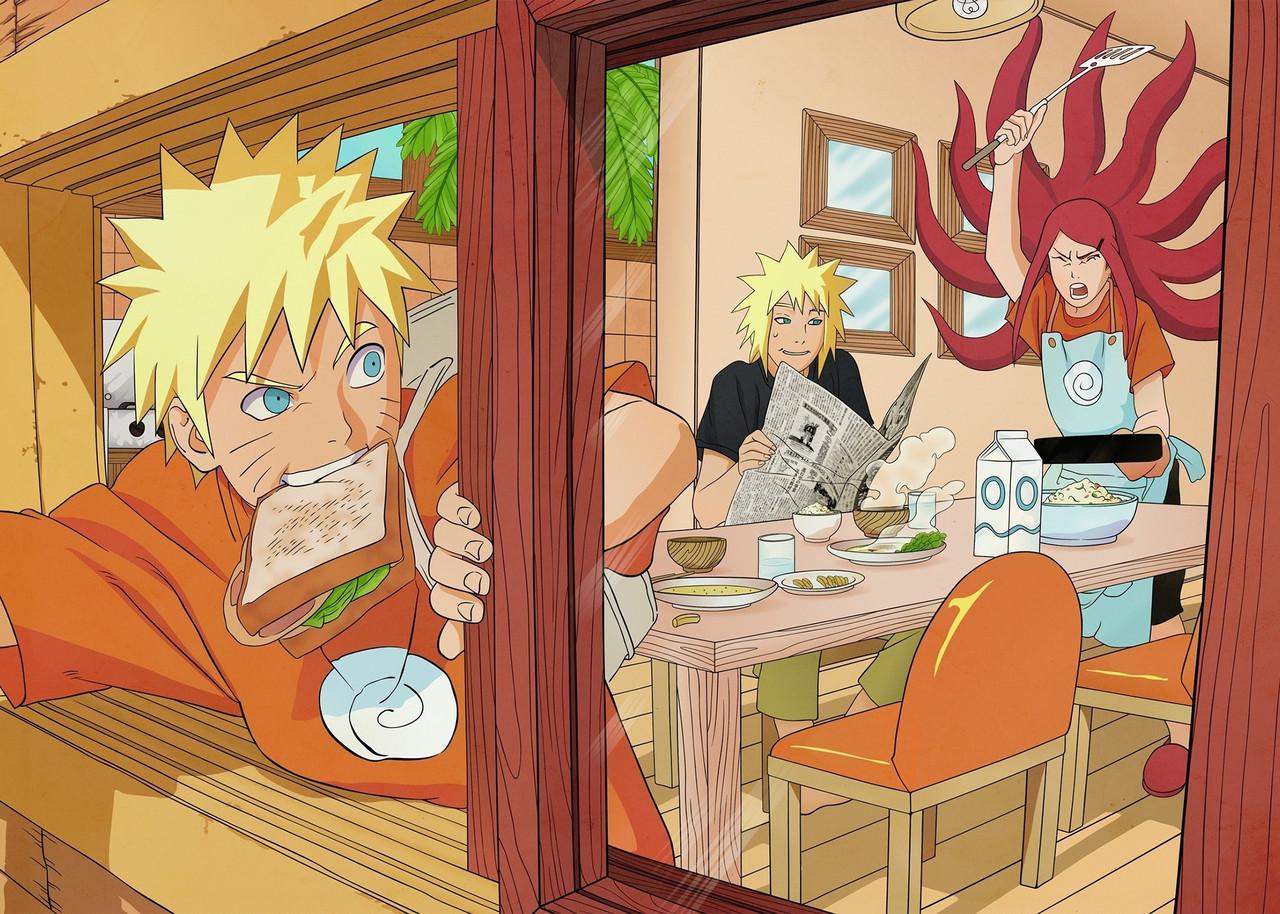Картина GeekLand Naruto семья за завтраком (NU 09.040)
