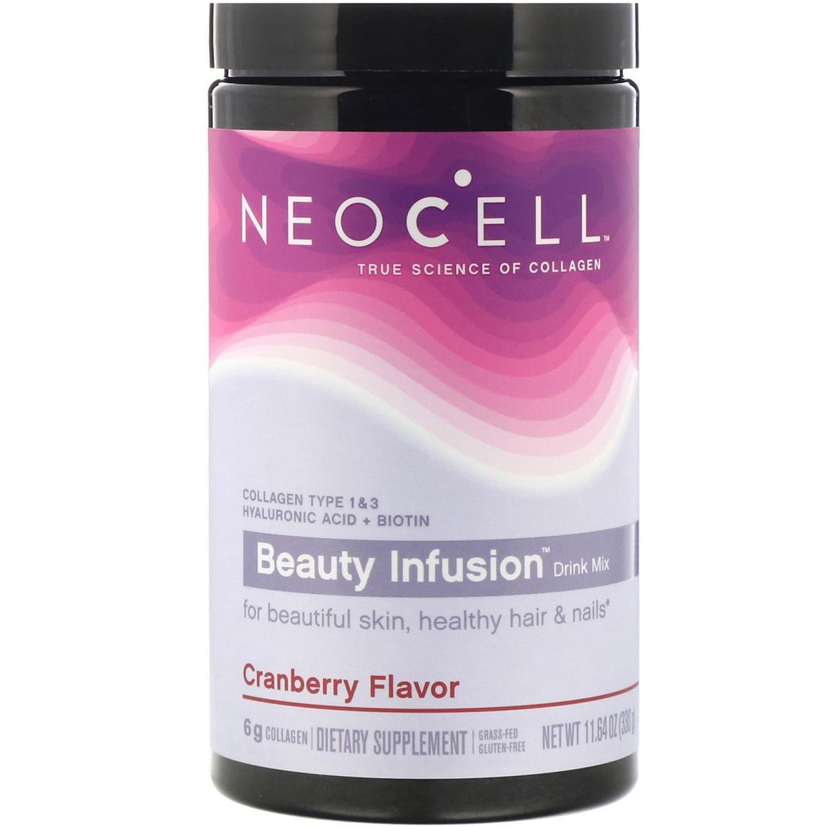 Комплекс Neocell beauty infusion для волосся шкіри і нігтів колаген 1 і 3 типу смак клюкви 330 г