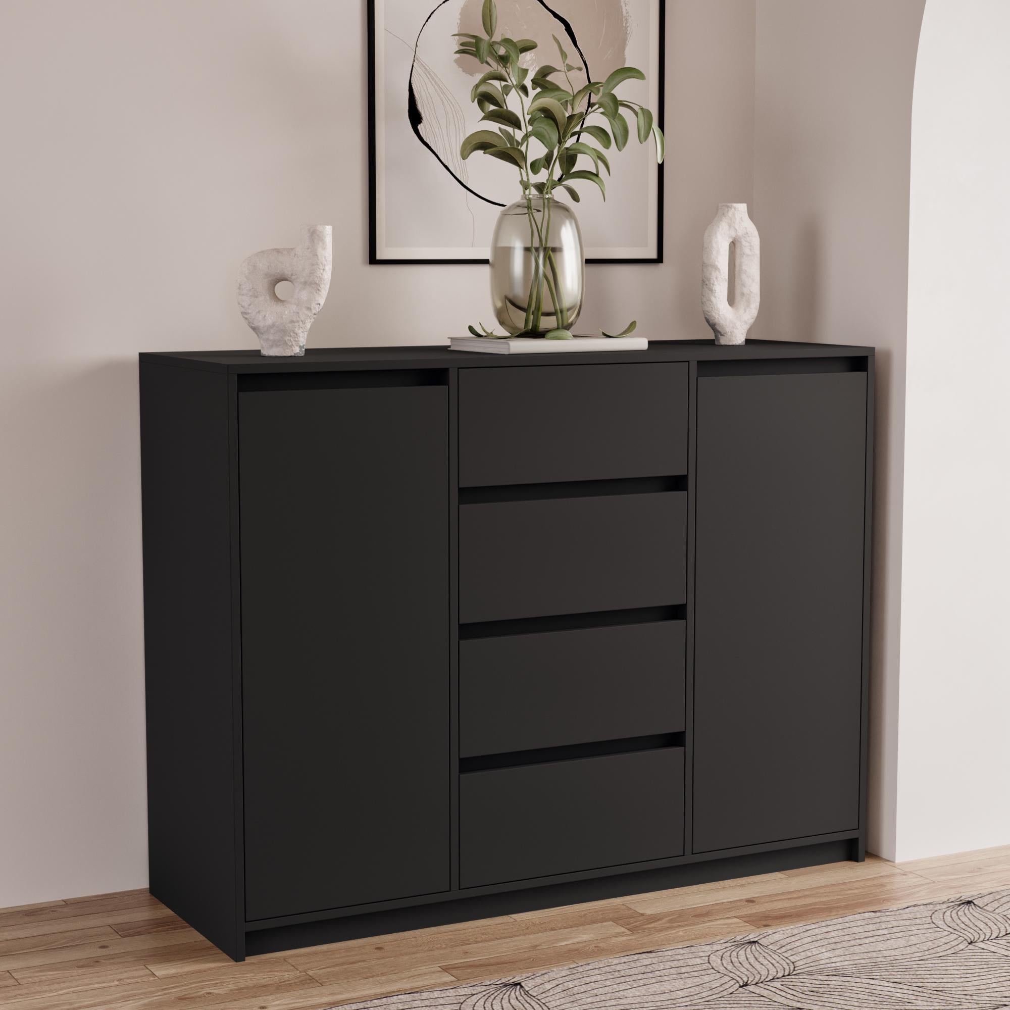 Комод Furnigrade КМ-13 100х130х45 см Антрацит