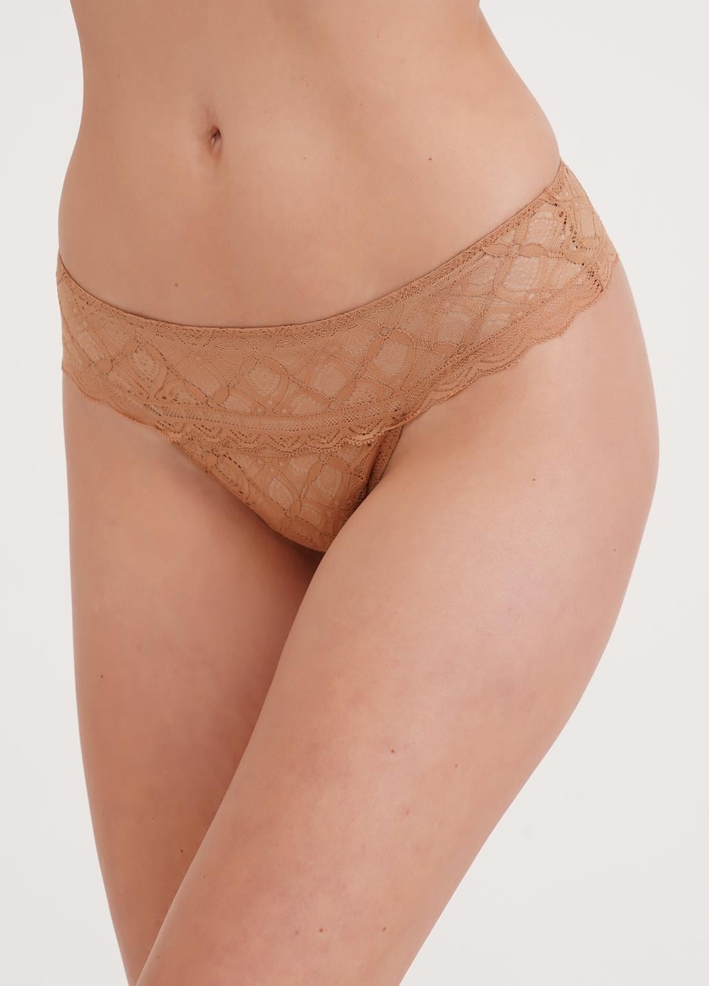 Трусы женские бразилиана Giulia Keily 2225/31 кружевные L Beige-macchiato (34531927)