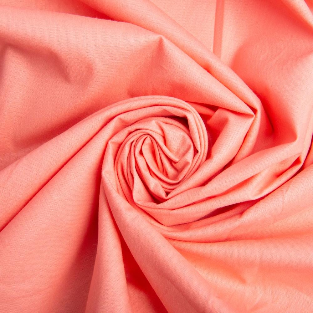 Ткань бязь ранфорс для постельного белья V-115 2,4 м Коралловый (24825)