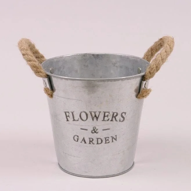 Кашпо металлическое Flora Flowers & Garden с ручками (37862)