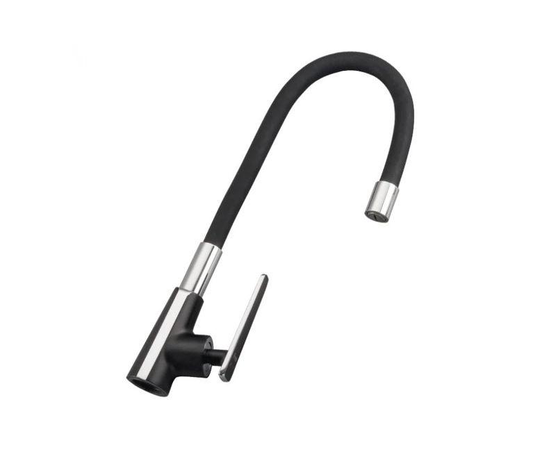 Змішувач для кухні Frap F4457 1037335 з гнучким виливом Чорний (102604) Змішувач для кухні Frap F4457 1037335 з гнучким виливом Чорний (102604)