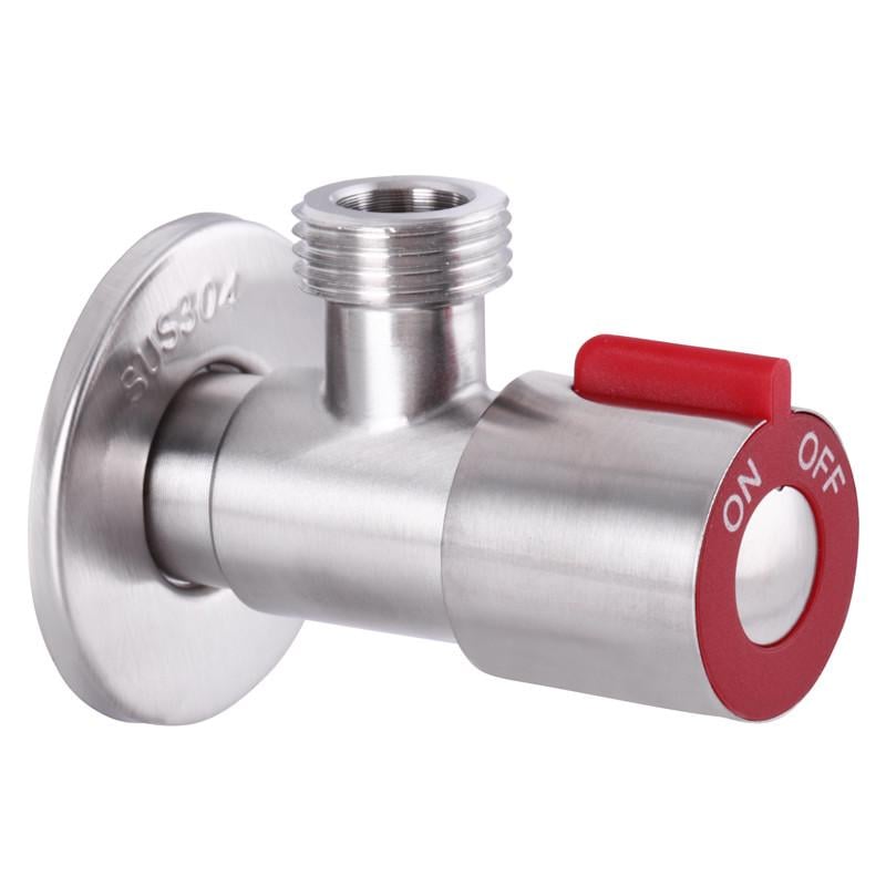 Кран для підключення сантехприладів MIXXUS VAL-02 нержавіюча сталь 1/2x1/2" Червоний (SS0049)