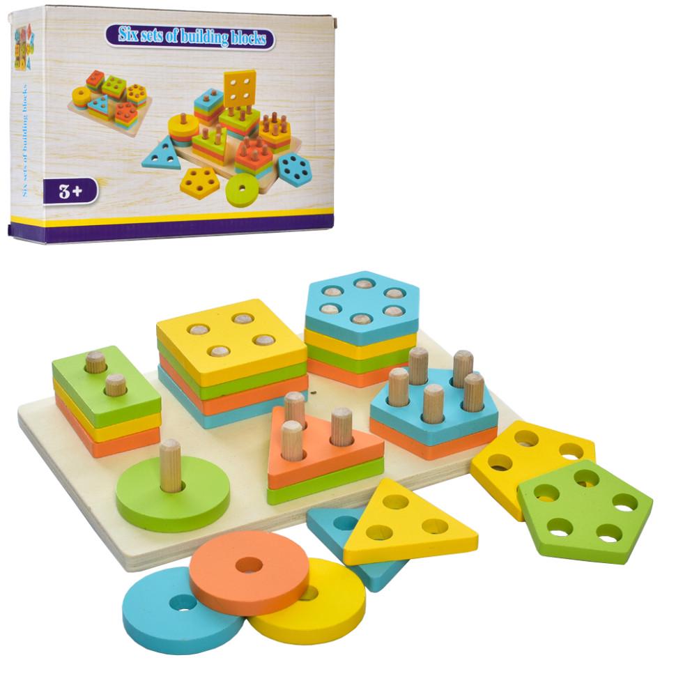 Деревянная игрушка BAMBI MD 1718 24 Геометрика