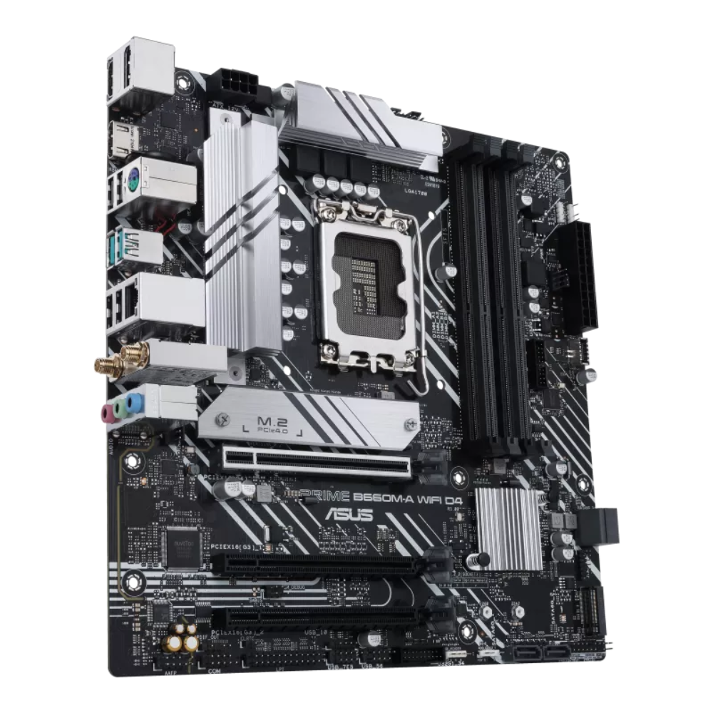 Материнська плата Asus PRIME B660 WIFI D4 LGA1700 DDR4 HDMI DisplayPort Wi-Fi 6 microATX (607582) - фото 2