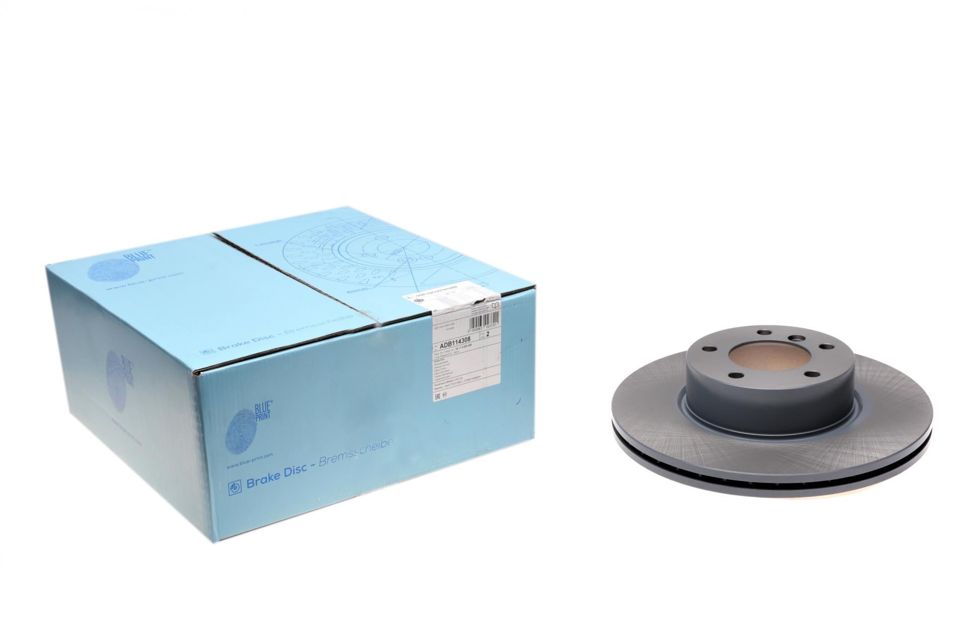 Диск тормозной передний BLUE PRINT BMW 3 E90/E91 04-12/3 F30 11 312x24 мм (ADB114308 BLUE PRINT)