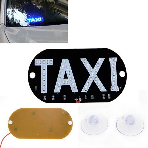 Автомобільне LED табло табличка Таксі TAXI 12В, синє - фото 1