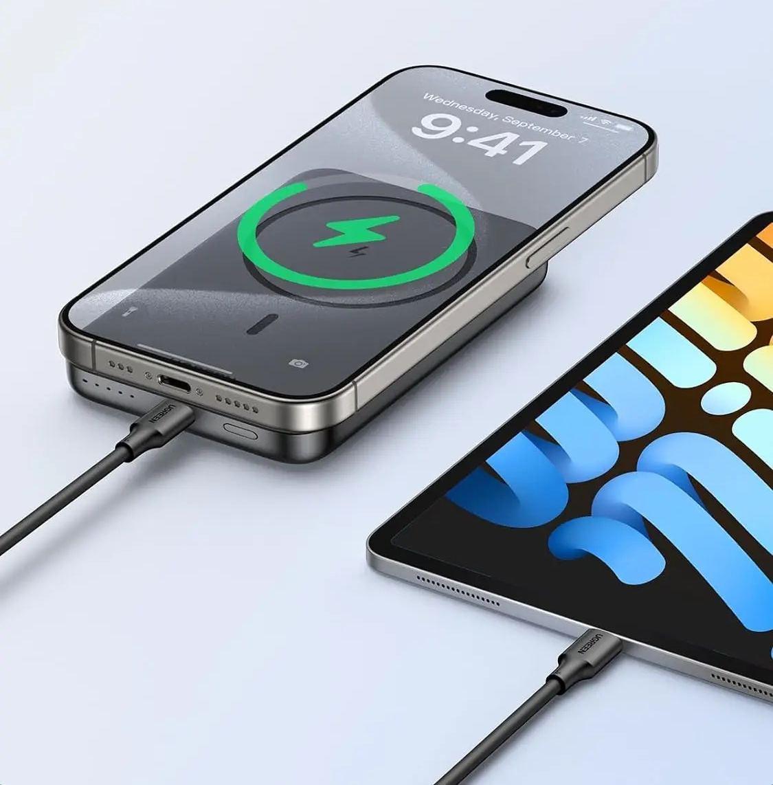 Повербанк магнитный Magsafe Ugreen PB561 10000 mAh 20 Вт с беспроводной зарядкой для iPhone Grey (26389495) - фото 10 Повербанк магнитный Magsafe Ugreen PB561 10000 mAh 20 Вт с беспроводной зарядкой для iPhone Grey (26389495) - фото 10