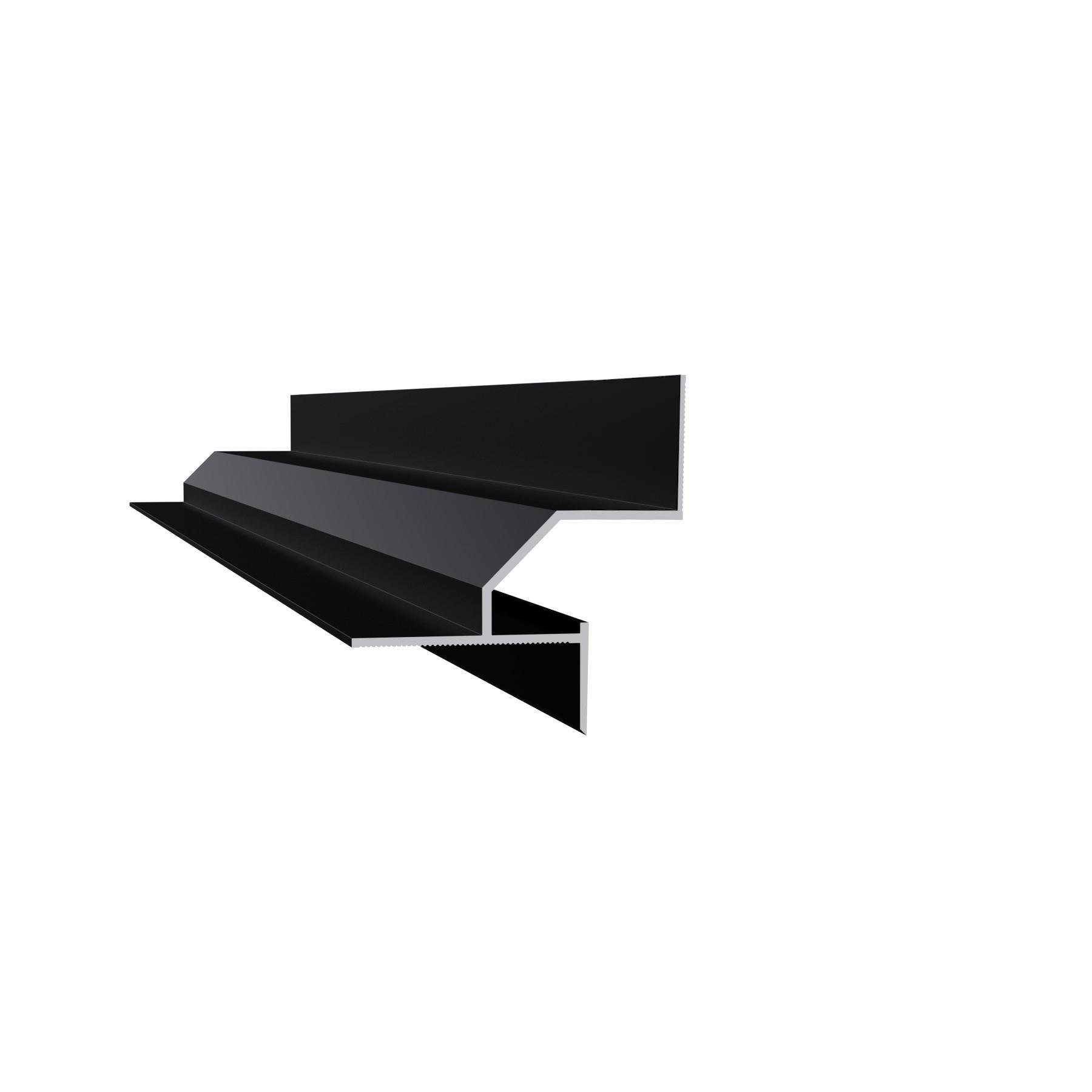 Профиль теневого шва ProfiLuxe SVT-12B с каналом для LED-подсветки 12x2500 мм Черный (24714312)