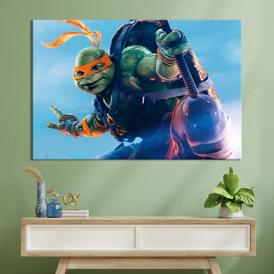 Настенний декор Микеланджело Черепашки-ниндзя 51x34 см (A104-1)
