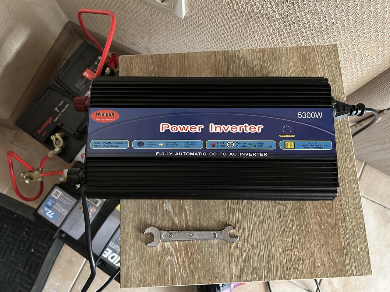 Перетворювач напруги Power Inverter WX-5300W два акумулятора 24V 220V - фото 3 Перетворювач напруги Power Inverter WX-5300W два акумулятора 24V 220V - фото 3