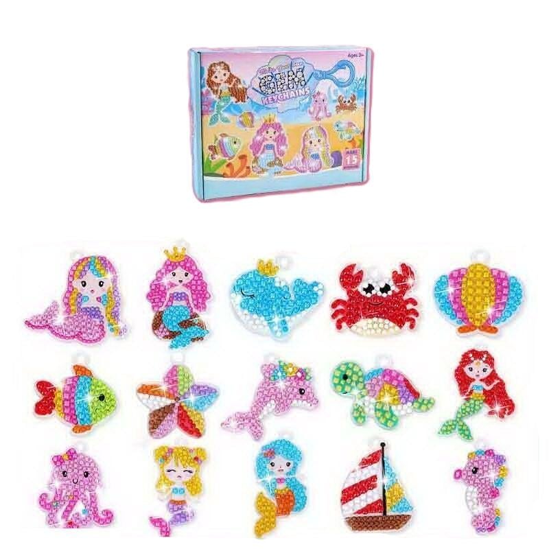 Алмазна мозаїка TK Group LY 12-6 B/108 брелоків 15 шт./фурнітура/алмази/стилус/таця/силіконовий клей/в коробці (24707867)