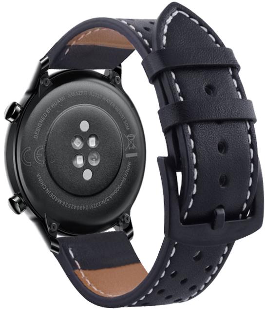 Ремешок кожаный Classico для Amazfit GTR 2e Black (20682)