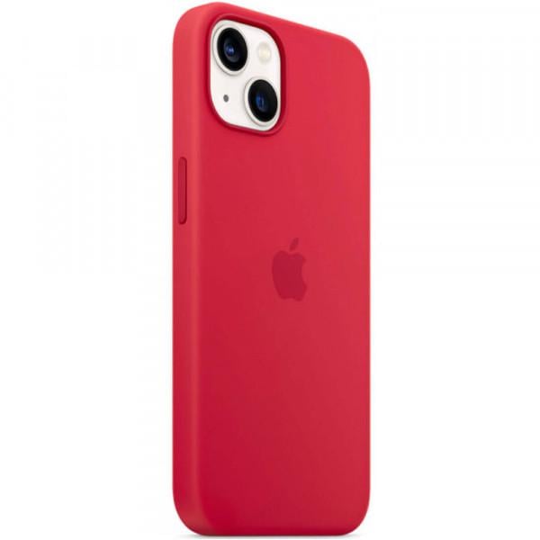 Силиконовый чехол накладка Apple Silicone Case with MagSafe for iPhone 13, Product Red (HC) - фото 6