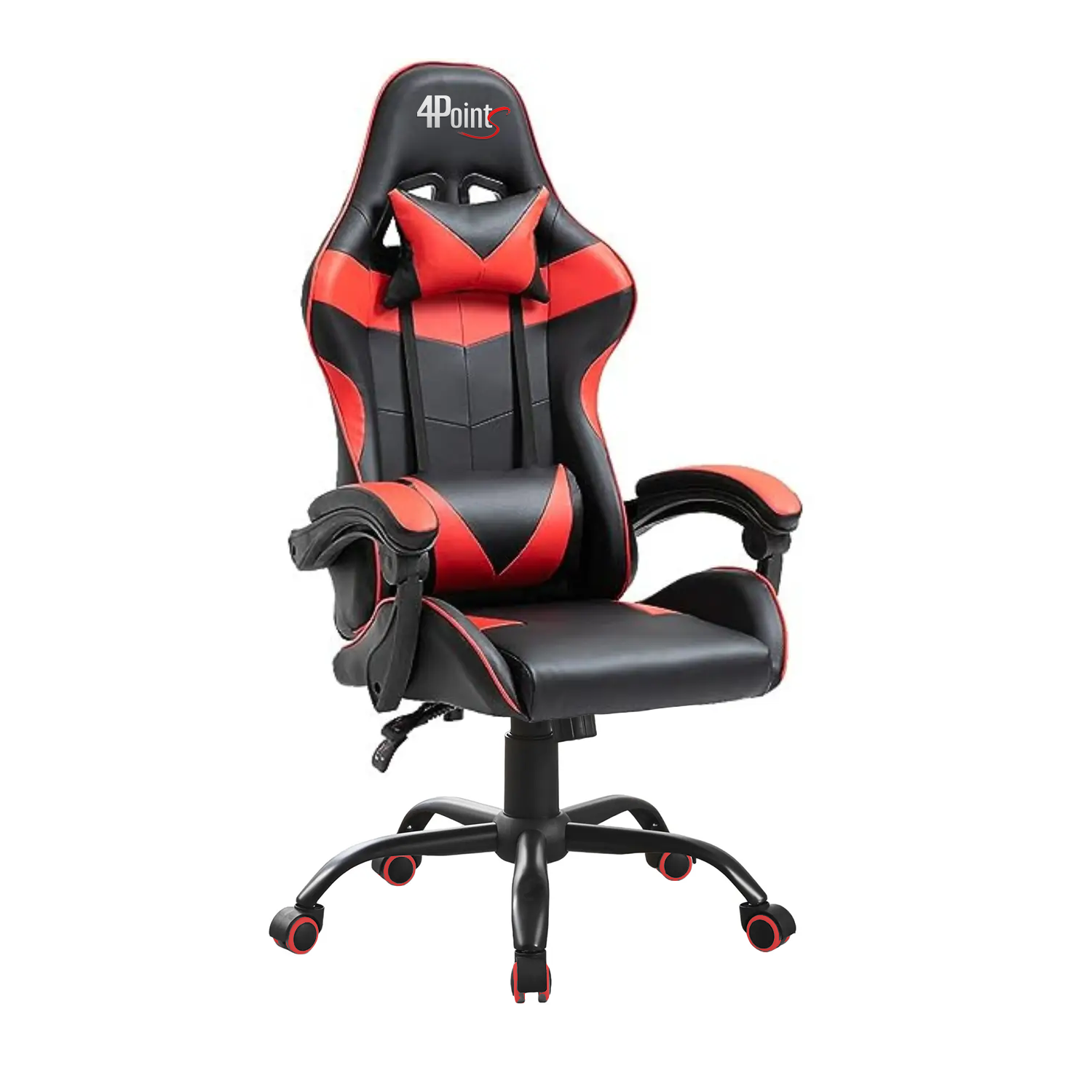 Крісло ігрове комп'ютерне TEMPO з металевою основою з подушками Червоний (40047) - фото 1 Крісло ігрове комп'ютерне TEMPO з металевою основою з подушками Червоний (40047) - фото 1