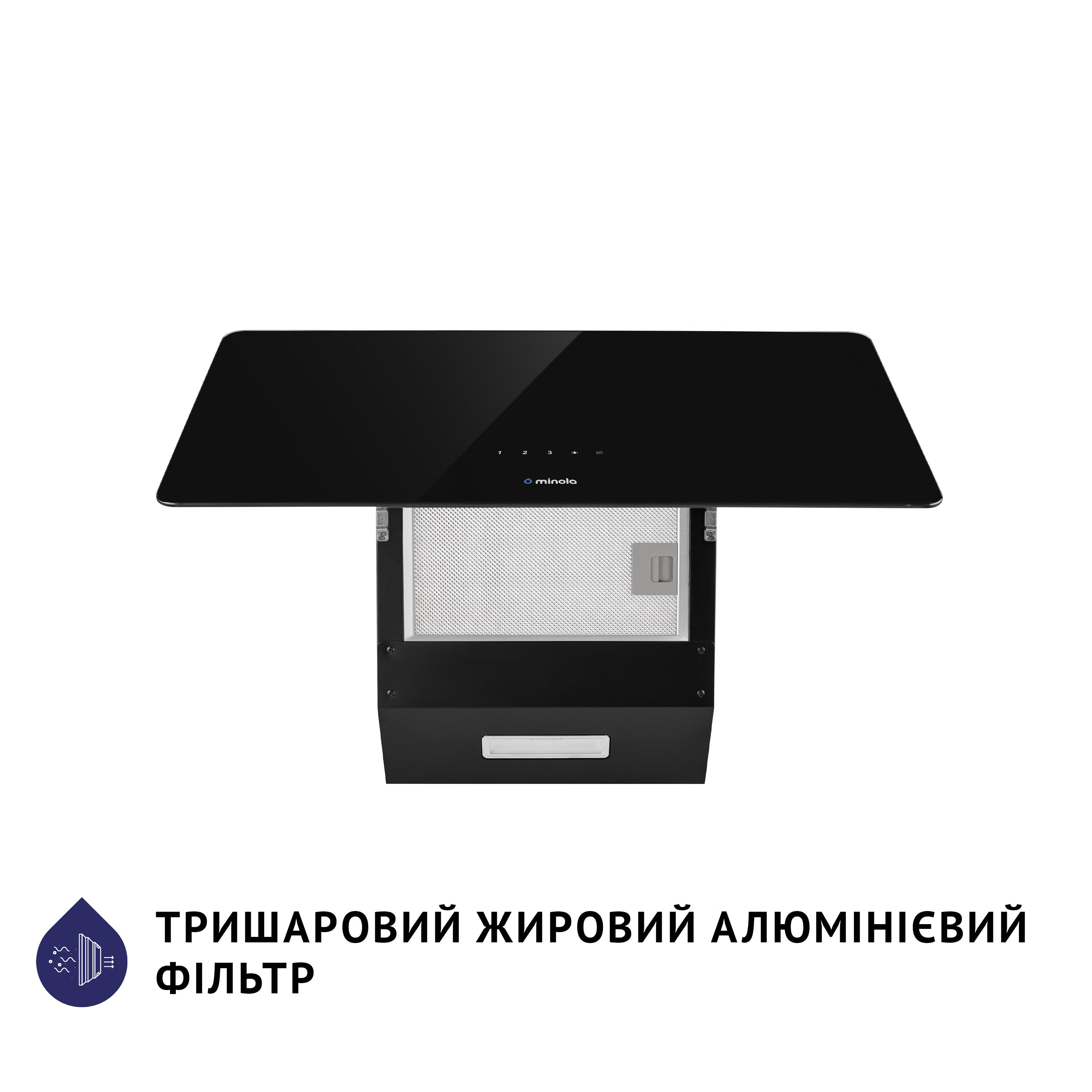 Вытяжка наклонная Minola HVS 5224 BL 700 LED - фото 6