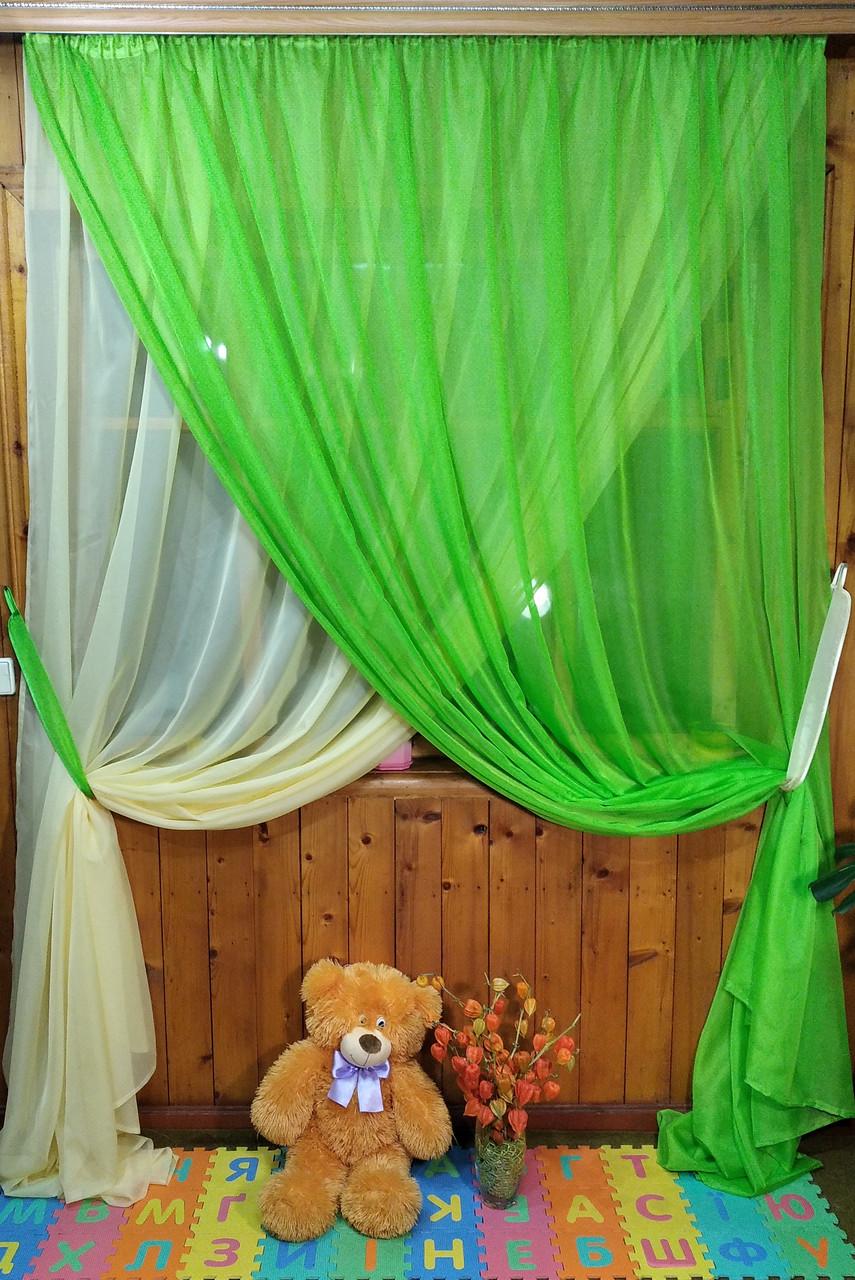 Комплект гардин Magic Салатовый/Пшеничный - фото 4 Комплект гардин Magic Салатовый/Пшеничный - фото 4