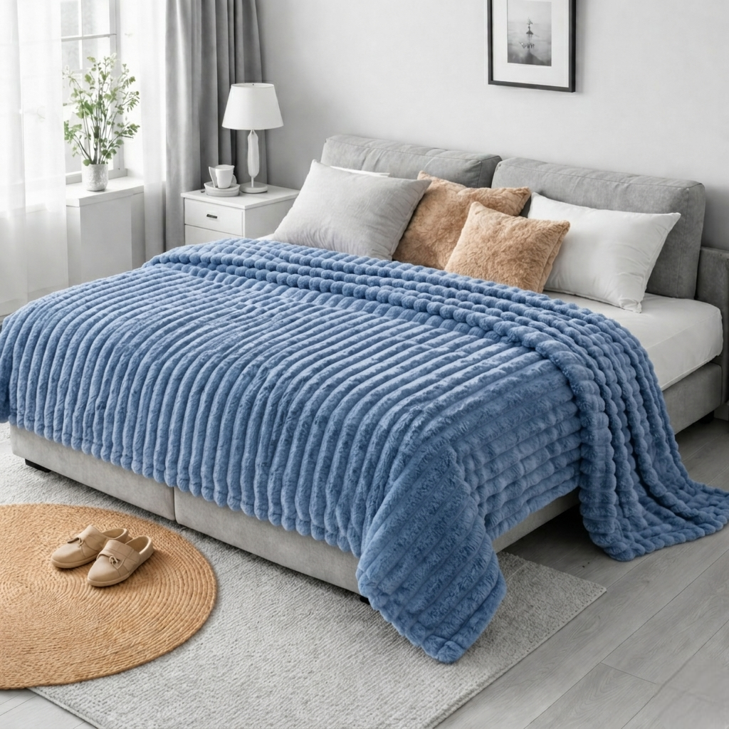 Плед на диван и кровать Shar Pei Lux 150х200 см Denim (PlaidSharPe150Denim) Плед на диван и кровать Shar Pei Lux 150х200 см Denim (PlaidSharPe150Denim)