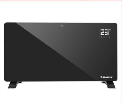 Конвекторный обогреватель Kaminer 26572 Smart WiFi 2500 Вт X-SHAPE IP24 с пультом и приложением Smart Life Черный