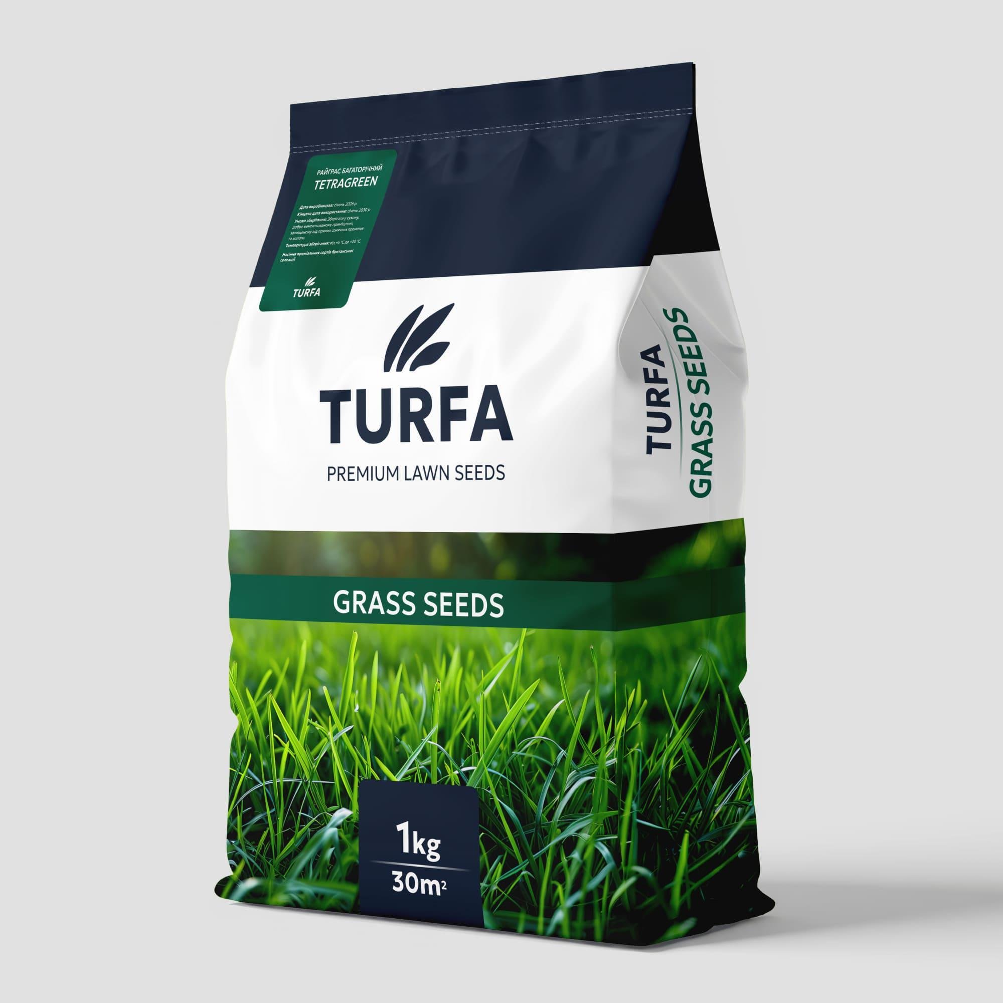 Семена газонной травы TURFA Райграс Tetragreen 1 кг (1821)