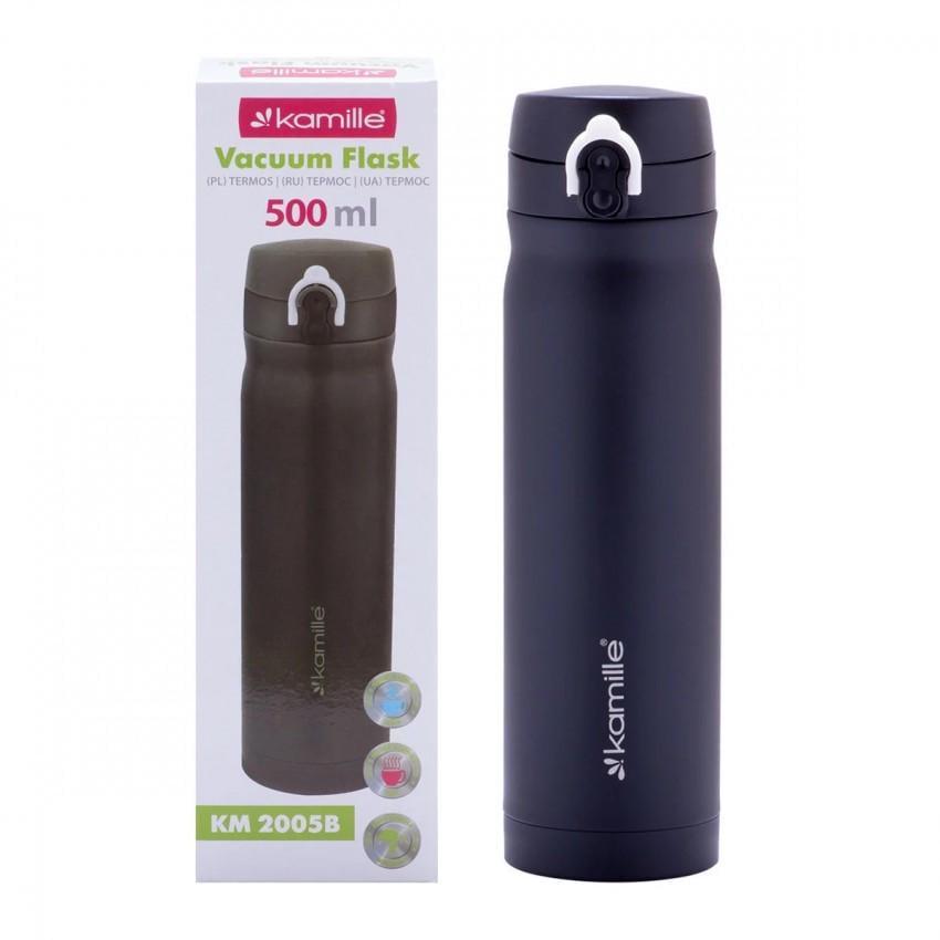 Термос Kamille КМ-2005B из нержавеющей стали 500 мл Черный (1104284456)