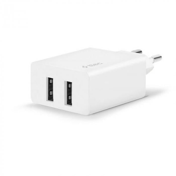 Зарядное устройство сетевое Ttec SmartCharger DUO 2хUSB 2,4А/12Вт White (2SCS21B)