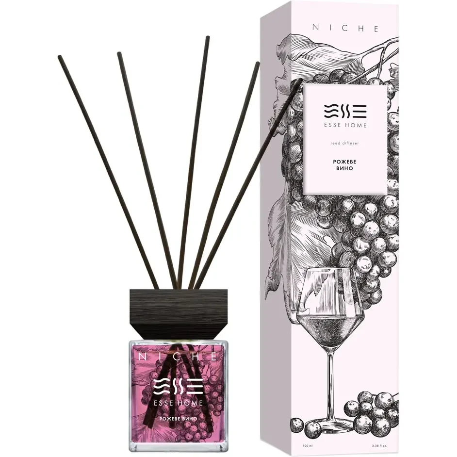 Аромадиффузор Esse для дома Home Niche Розовое вино 100 мл (2191151956) - фото 1 Аромадиффузор Esse для дома Home Niche Розовое вино 100 мл (2191151956) - фото 1