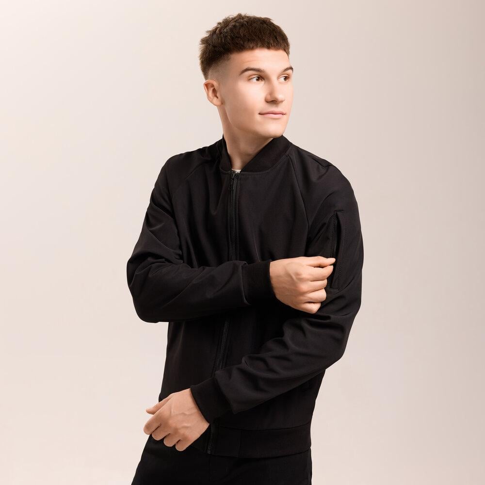 Бомбер чоловічий Pobedov Thunder soft shell XL Чорний (26492/3)