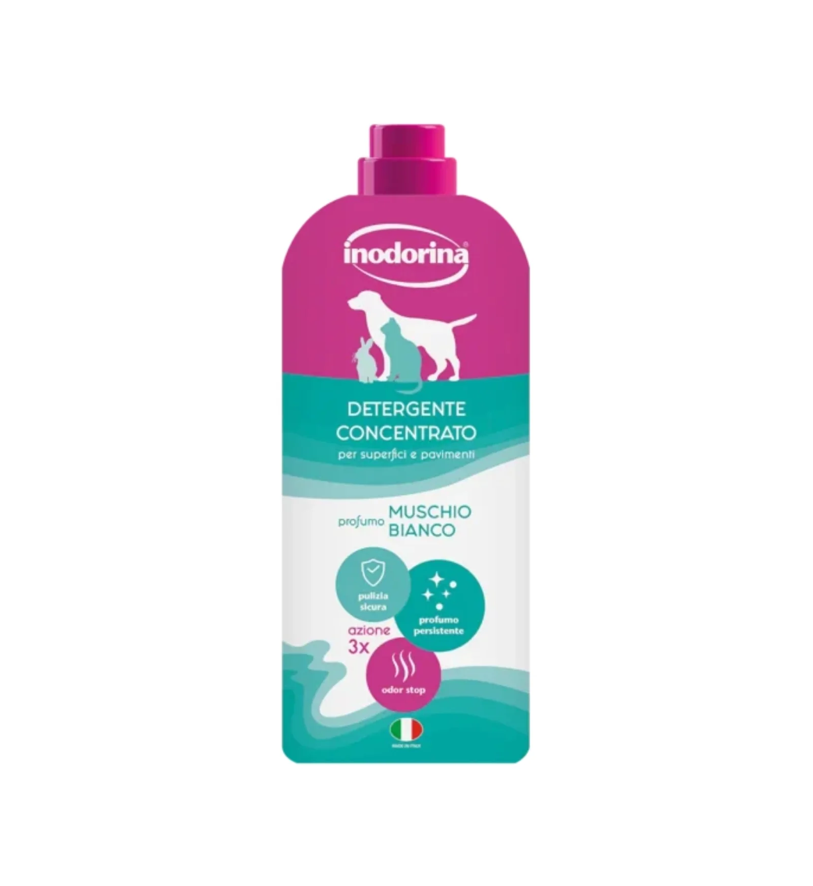 Концентрат для миття підлоги Inodorina Magic Home Muschio Bianco Білий мох та очищення поверхонь 1 л (26788679)