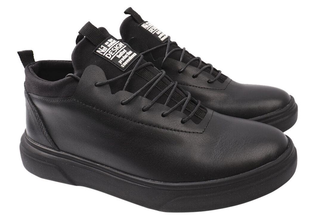 Туфли комфорт мужские Visazh из кожи на шнуровке на платформе р. 41 Черный (160-20DHC)