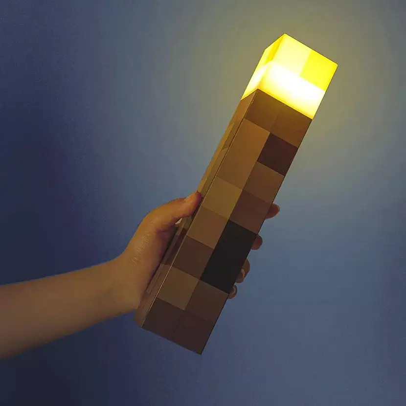 Ночник-светильник Факел Minecraft Майнкрафт LED на аккумуляторе USB - фото 4