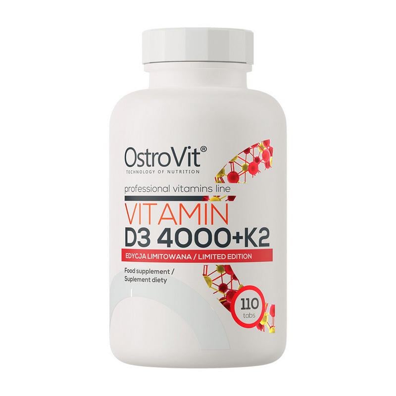 Вітамін D3 4000 МО + K2 MK-7 OstroVit Vitamin D3 4000 + K2 110 табл.