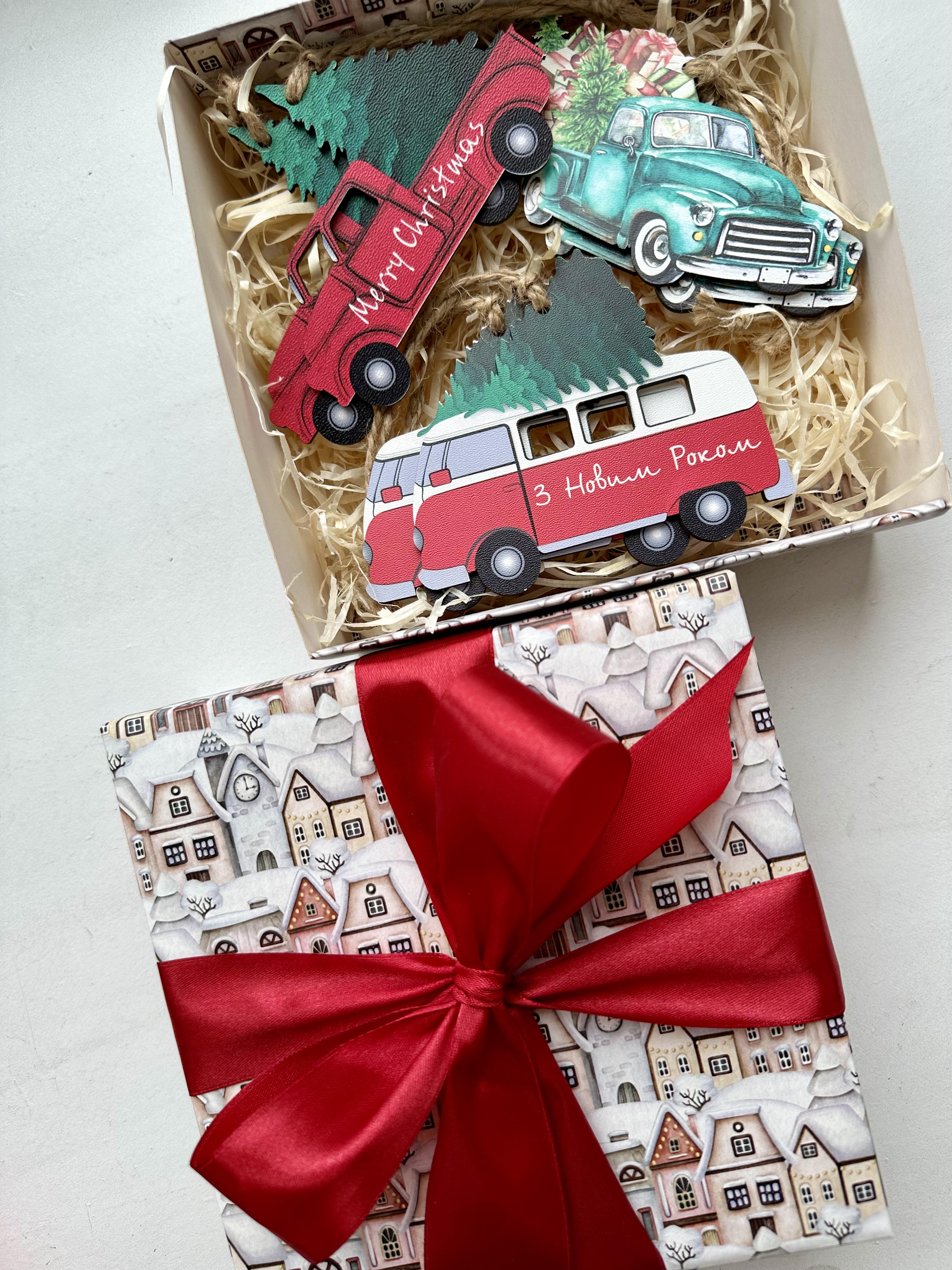 Набір з іграшками дерев'яними новорічними 6 шт. (13532147) - фото 6 Набір з іграшками дерев'яними новорічними 6 шт. (13532147) - фото 6