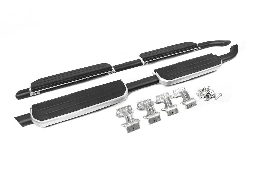 Боковые пороги OEM Silver Cixtai для Land Rover Defender 2019- рр. черный металл Черный