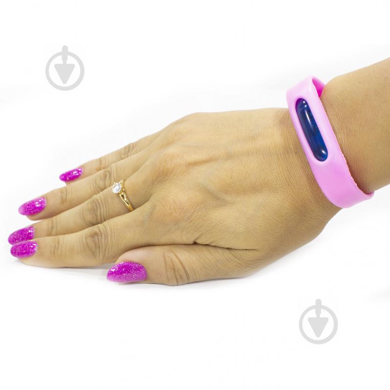 Силиконовый браслет от комаров Lesko Anti Mosquito Band Pink (3507-9926) - фото 4