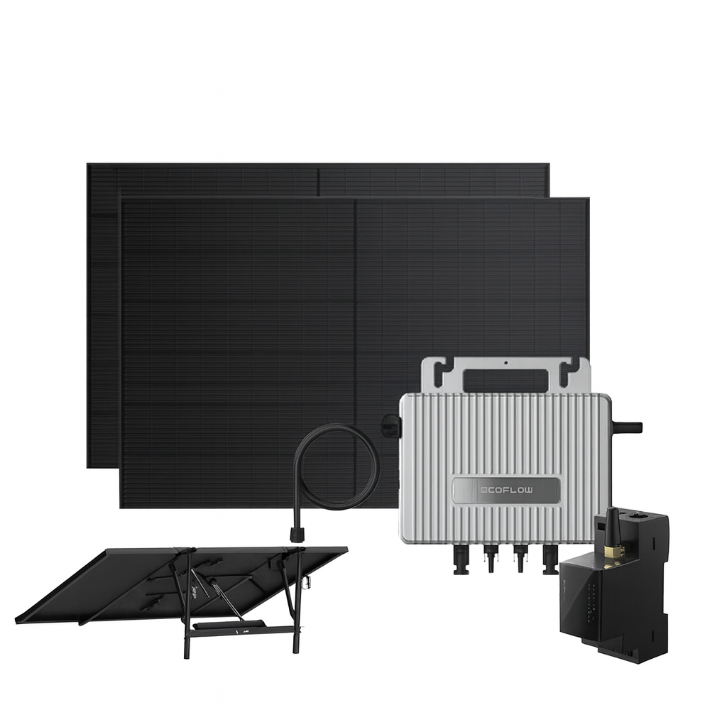 Комплект сонячної системи EcoFlow STREAM мікроінвертор/сонячний трекер/лічильник/сонячні панелі 400 Вт 2 шт. (30359653)