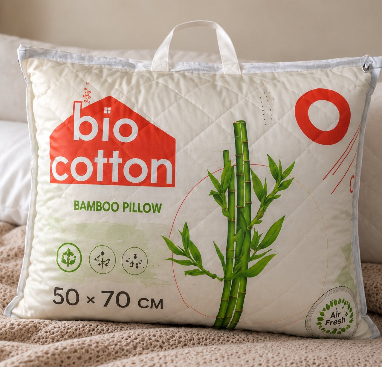 Подушка бамбуковая Bio cotton 50х70 см гипоаллергенная (38571831) Подушка бамбуковая Bio cotton 50х70 см гипоаллергенная (38571831)