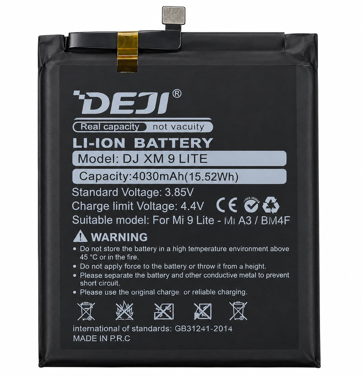 Аккумуляторная батарея Deji для Xiaomi BM4J/Note 8 Pro 4500 mAh (000568658)