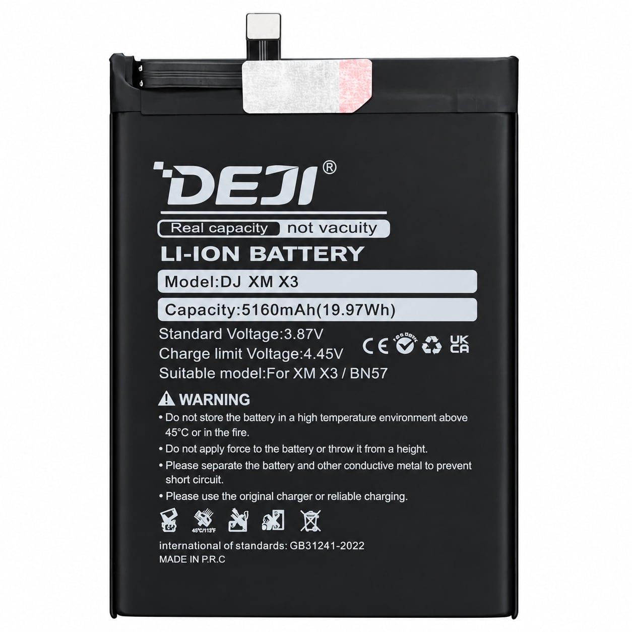 Аккумуляторная батарея Deji для Xiaomi BN57/Poco X3 5160 mAh (000568663)