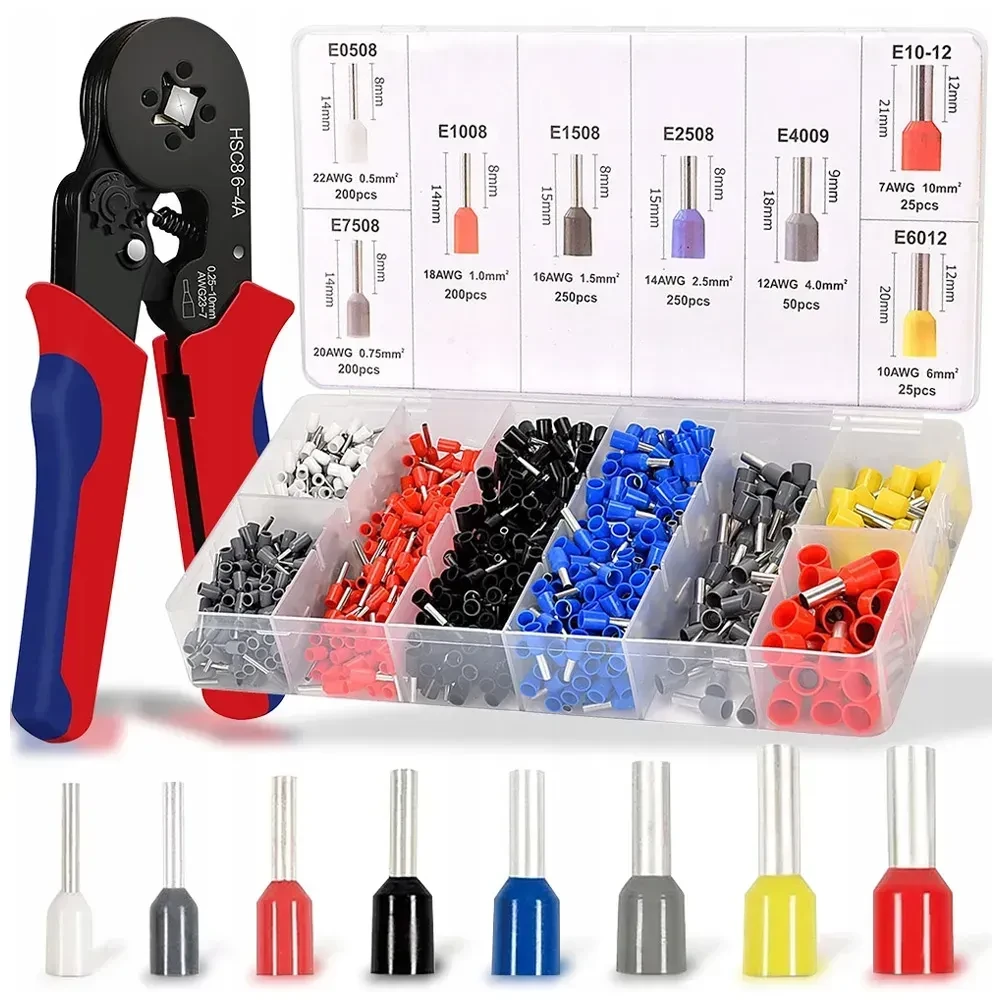 Кримпер HSC8-4A для обжима кабельных наконечников с наконечниками 1200 шт. (2776323805) - фото 2