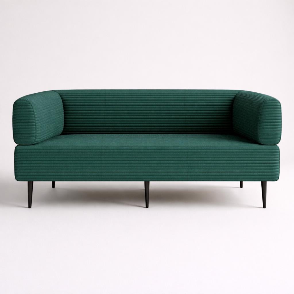 Диван офисный Tobi Sho Бенно-1 с подлокотниками 1800х720х750 мм велюр/вельвет 39/Sea Wave (fr561s4)