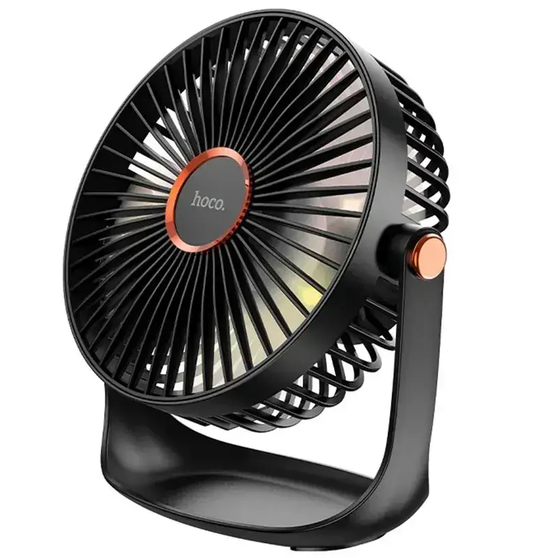 Вентилятор настольный Hoco DF12 5 скоростей до 10 часов работы аккумулятор 2400 mAh/LED подсветка (27489629)