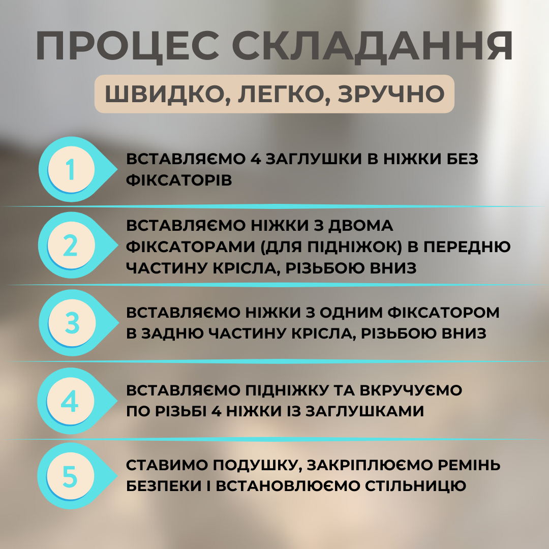 Стульчик для кормления с подножкой Синий (2606983424) - фото 10 Стульчик для кормления с подножкой Синий (2606983424) - фото 10