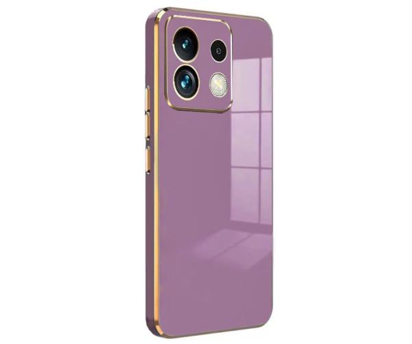 Чехол накладка Silicone Adds 6D для Xiaomi Redmi Note 13 Pro 5G / Poco X6 Фиолетовый