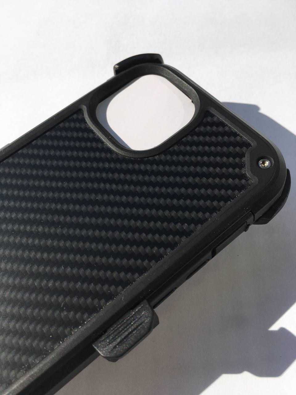 Чохол протиударний з кліпсою тактичний мілітарі Pelican Shield Kevlar для iPhone 13/14 (6.1") Black - фото 17