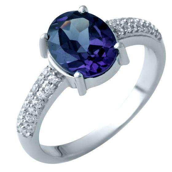 Кольцо серебряное Tiva с александритом 3,285 ct 3,44 г р. 18 (1912126)