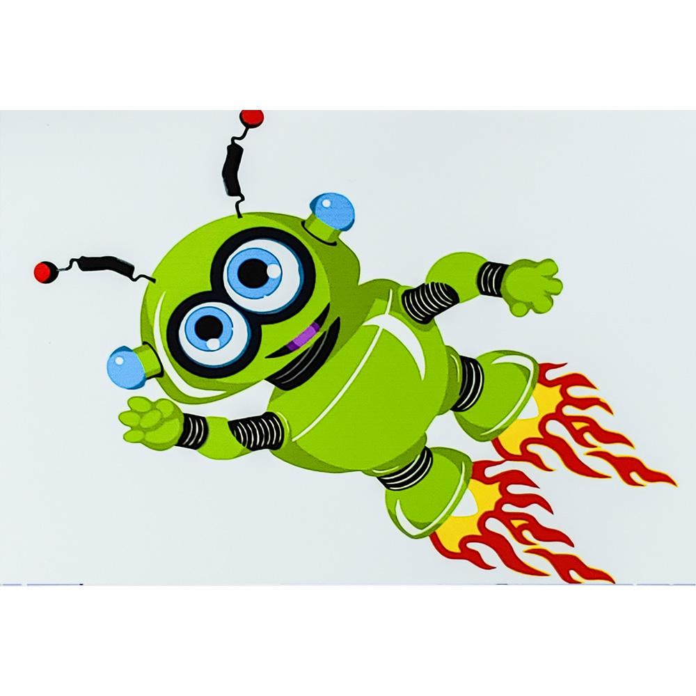 Картина по номерам Strateg Премиум Зеленый робот 30х40 см (SS6660)