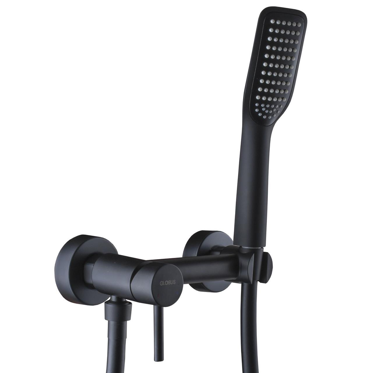 Смеситель для душа Globus Lux ALPEN SBT1-105-BB из нержавеющей стали Черный матовый (000028521)