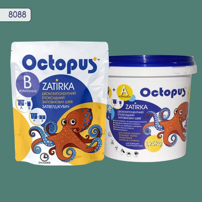 Затирка для плитки Octopus Zatirka 8088 эпоксидная 1,25 кг